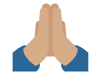 Folded Hands Medium Skin Tone