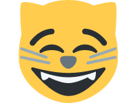 Grinning Cat With Smiling Eyes