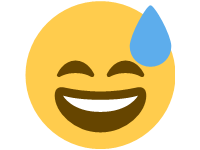 Grinning Face With Sweat
