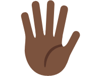 Hand With Fingers Splayed Dark Skin Tone