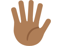 Hand With Fingers Splayed Medium Dark Skin Tone
