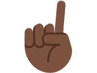 Index Pointing Up Dark Skin Tone