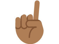 Index Pointing Up Medium Dark Skin Tone