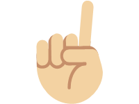 Index Pointing Up Medium Light Skin Tone
