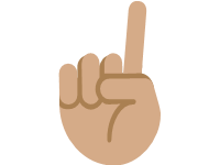 Index Pointing Up Medium Skin Tone