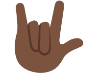 Love You Gesture Dark Skin Tone