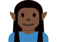 Man Elf Dark Skin Tone