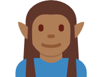 Man Elf Medium Dark Skin Tone
