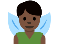 Man Fairy Dark Skin Tone
