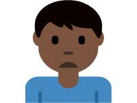Man Frowning Dark Skin Tone