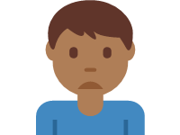 Man Frowning Medium Dark Skin Tone