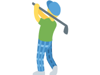 Man Golfing