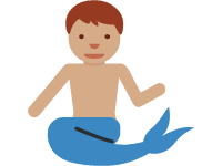Man Mermaid Medium Skin Tone