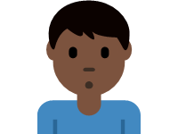 Man Pouting Dark Skin Tone