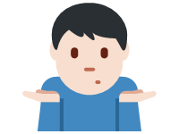 Man Shrugging Light Skin Tone