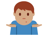 Man Shrugging Medium Dark Skin Tone
