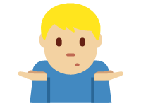 Man Shrugging Medium Light Skin Tone