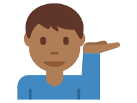 Man Tipping Hand Medium Dark Skin Tone