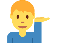 Man Tipping Hand