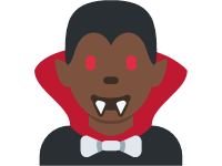 Man Vampire Dark Skin Tone