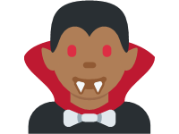 Man Vampire Medium Dark Skin Tone