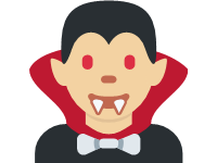 Man Vampire Medium Light Skin Tone