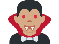 Man Vampire Medium Skin Tone