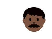 Man With Mustache Dark Skin Tone