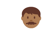 Man With Mustache Medium Skin Tone