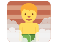 Man in Steamy Room