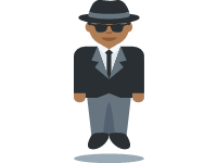 Man in Suit Levitating Medium Dark Skin Tone