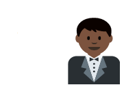 Man in Tuxedo Dark Skin Tone