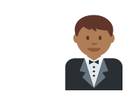 Man in Tuxedo Medium Dark Skin Tone