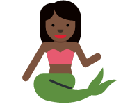 Mermaid Dark Skin Tone