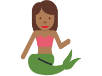 Mermaid Medium Dark Skin Tone