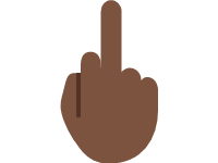 Middle Finger Dark Skin Tone
