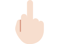 Middle Finger Light Skin Tone
