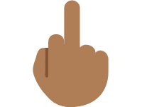 Middle Finger Medium Dark Skin Tone