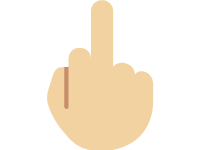 Middle Finger Medium Light Skin Tone