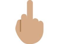 Middle Finger Medium Skin Tone
