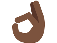 OK Hand Dark Skin Tone