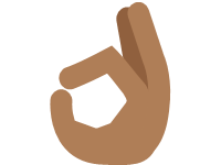 OK Hand Medium Dark Skin Tone