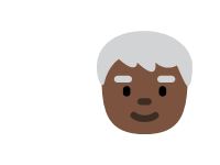 Old Man Dark Skin Tone