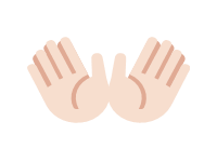Open Hands Light Skin Tone