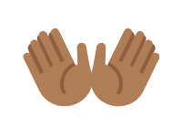 Open Hands Medium Dark Skin Tone