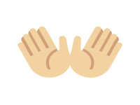 Open Hands Medium Light Skin Tone