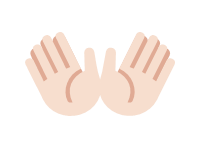Open Hands White
