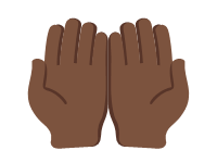 Palms Up Together Dark Skin Tone