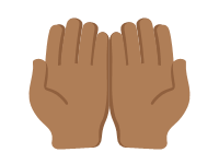 Palms Up Together Medium Dark Skin Tone