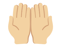 Palms Up Together Medium Light Skin Tone